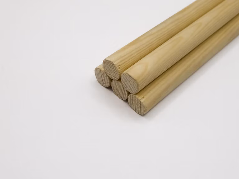 Supporti in legno per colate e montanti, Ø 15 mm × 150 mm, set da 5 pezzi
