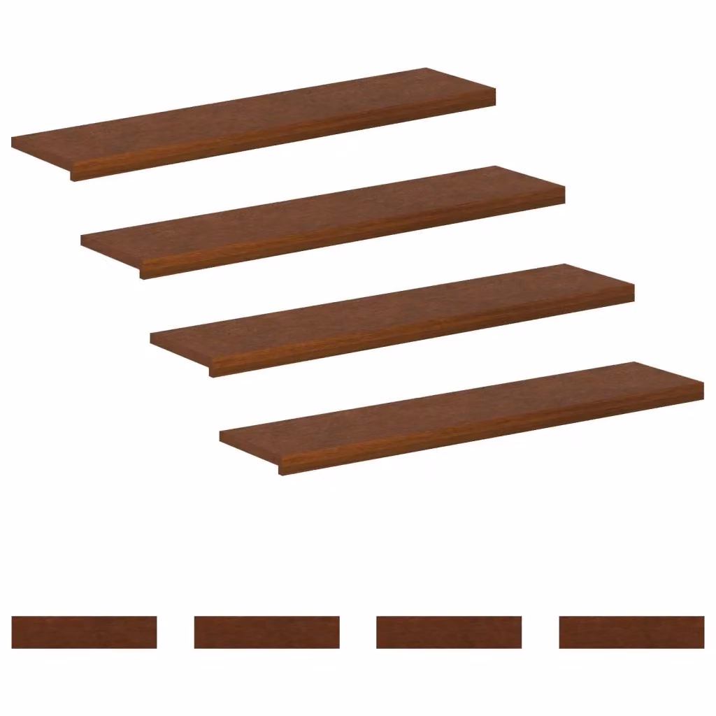 Set di 8 gradini per scale in legno effetto rovere marrone scuro vidaXL L 110 cm x P 30 cm x H 2 cm – 2
