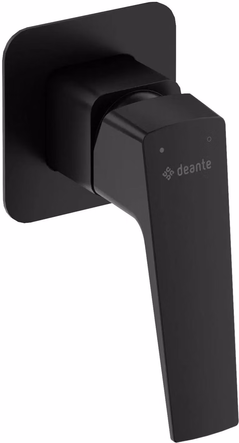 Rubinetto doccia di design, montaggio incasso, senza selettore doccia - nero