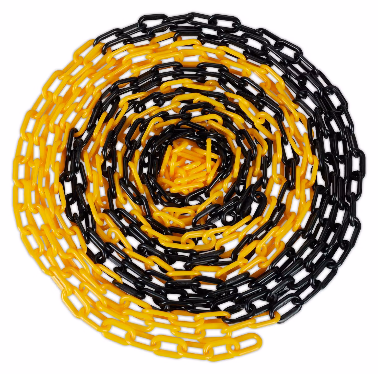 Catena di delimitazione, 50 metri, plastica, nera/gialla