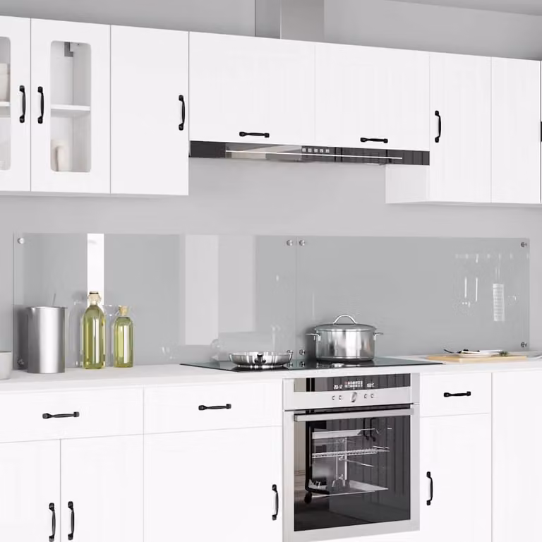 Set di 2 schienali da cucina vidaXL trasparente, L 120 cm x P 50 cm