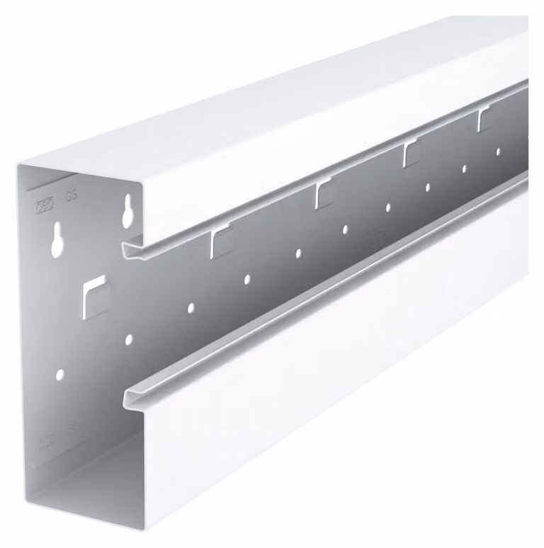 Canale da 2 metri per l'incasso di apparecchi senza copertura 70x170x2000, pz. - Canale a parete 170x70 mm RAL9010 GS-A70170RW