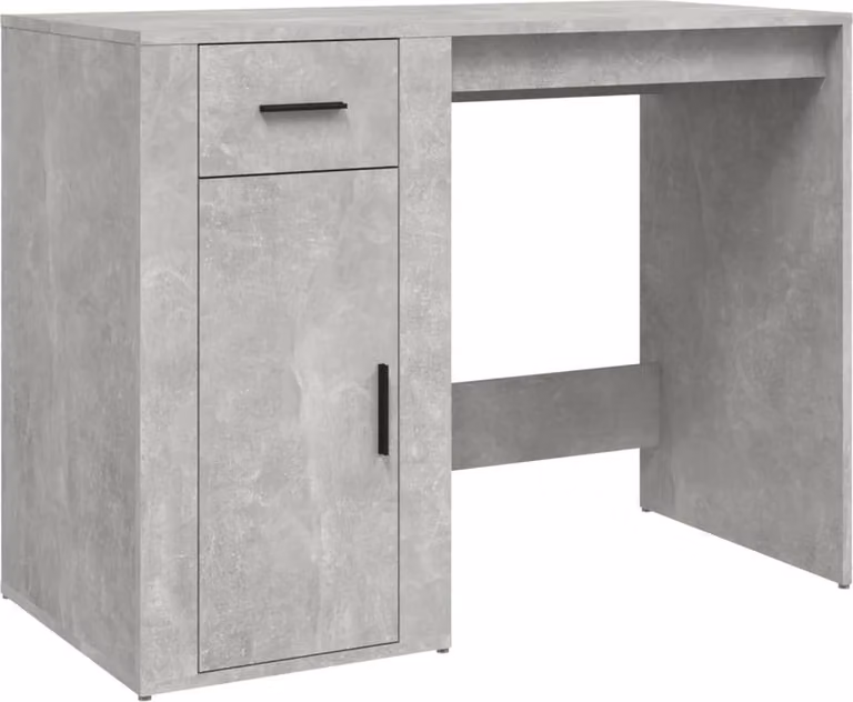Scrivania Grigio Cemento 100x49x75 cm in Legno Multistrato