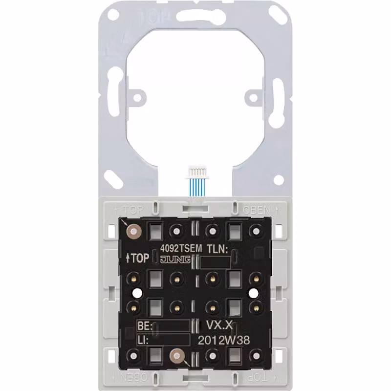 JUNG 4092 TSEM Elektroschalter Pushbutton switch 2P Schwarz - Grau (4092TSEM)