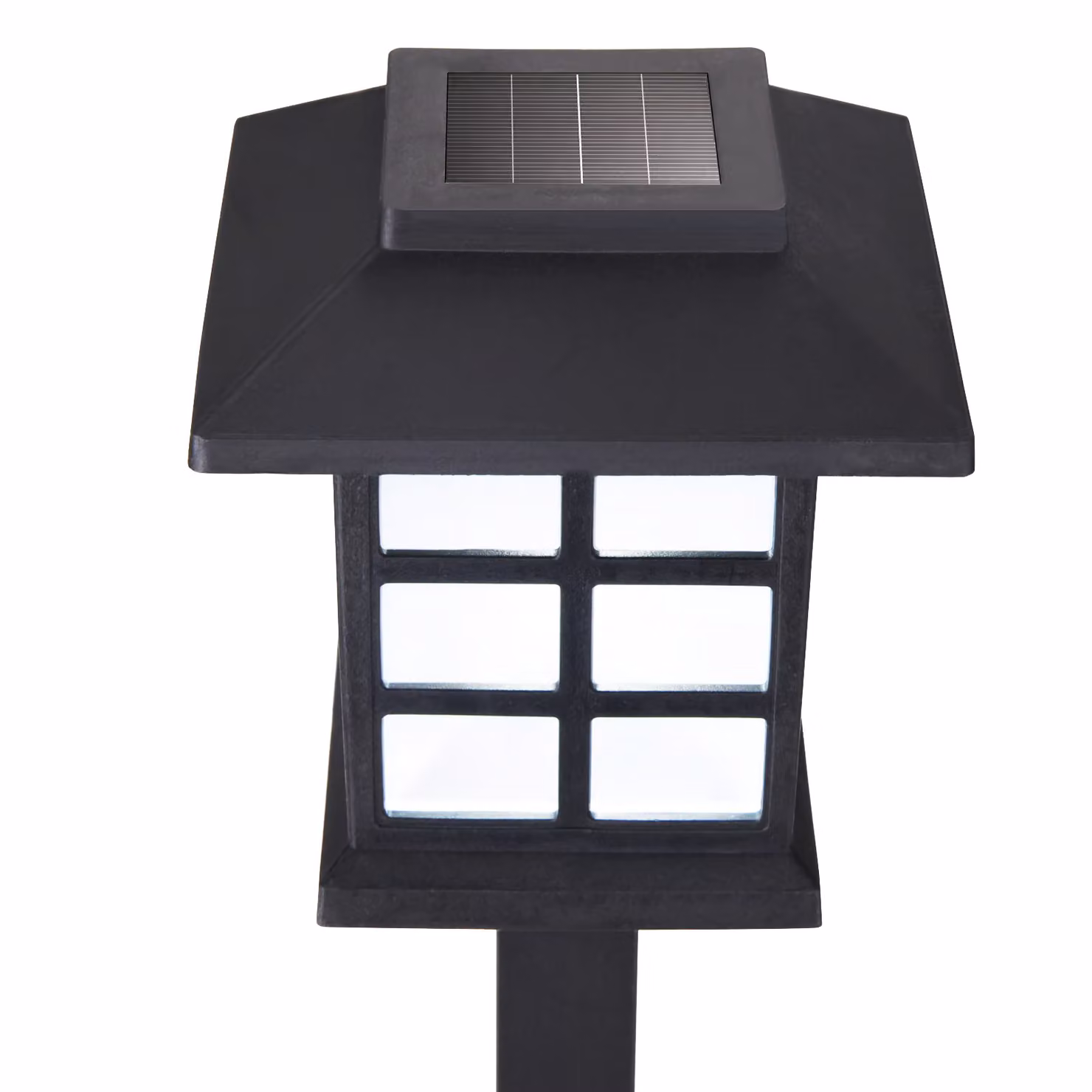 Set di 18 lanterne solari LED Monzana nero con luce bianca calda e sensore crepuscolare per giardino, terrazzo e balcone – 2