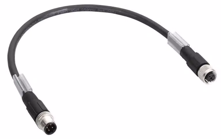 Cavo bus Schneider Electric TM7 (collegamento a catena), diritto, connettore maschio/femmina M12B, 0,3 m TCSXCN1M1F03E