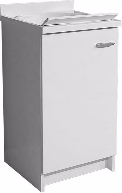 Mobile Lavatoio 45x50x85cm Anta Asse in Termoplastico Montegrappa Marella Bianco Sinistra con Cesto