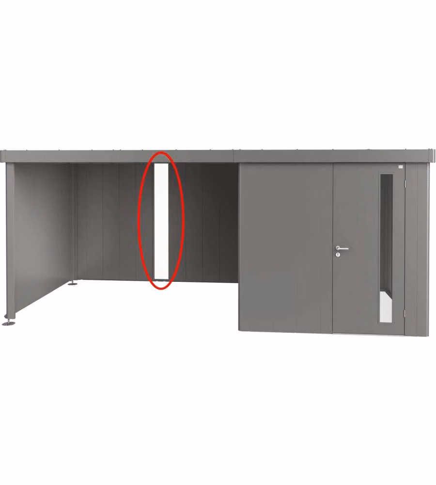 Biohort Pannello luminoso Neo 28x207 cm grigio quarzo metallizzato
