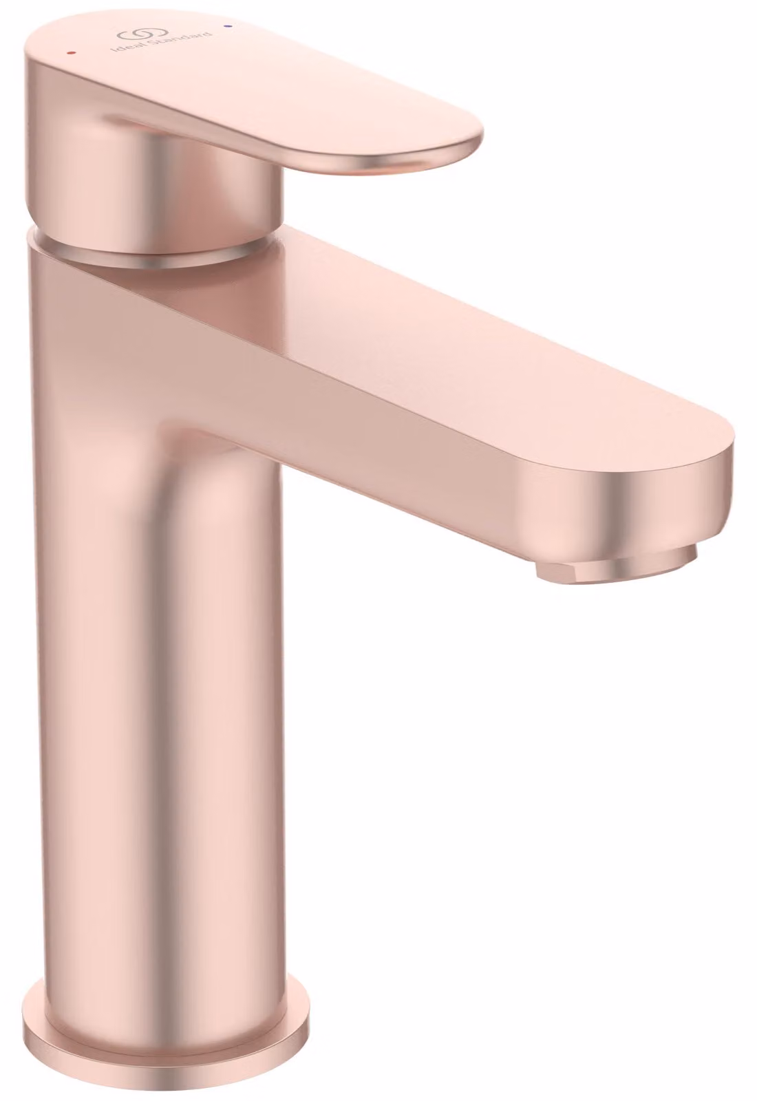 Miscelatore monocomando per lavabo, con bocchetta fissa, finitura rosa