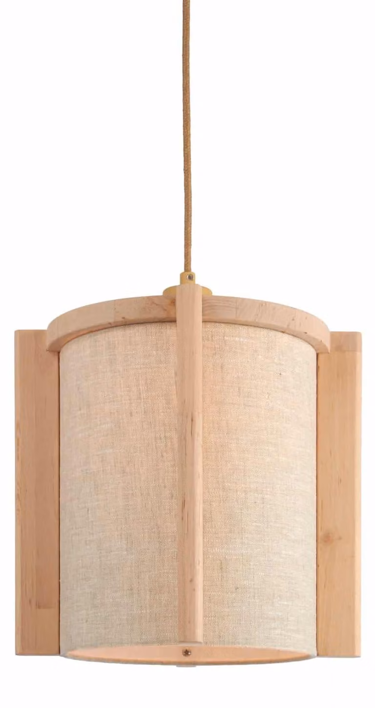 GOOD&MOJO - Lampada a sospensione Corsica - Beige - Ø25x220 cm - Lampada da tavolo da pranzo - Lampada da soggiorno - Lampada da camera da letto - Soggiorno