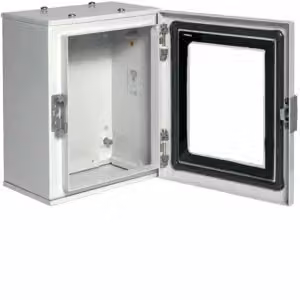 Armadietto Orion, lamiera d'acciaio, classe di protezione I, anta trasparente, 300 x 250 x 160 mm