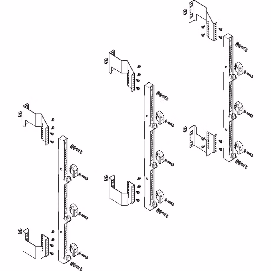 Modulo sbarra collettrice ABN piatto 3-4FB/5RE 185 mm per CU 30x10 - 60x10 mm, a 3 poli, EBM 150 mm MFS45903