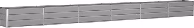 Fioriera moderna multifunzionale HELLOSHOP26 in acciaio zincato grigio, L: 580 cm, P: 50 cm, H: 45 cm – 1