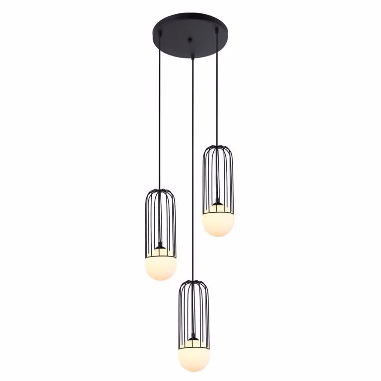 Italux Simon lampadario moderno nero MDM-3938/3 BK