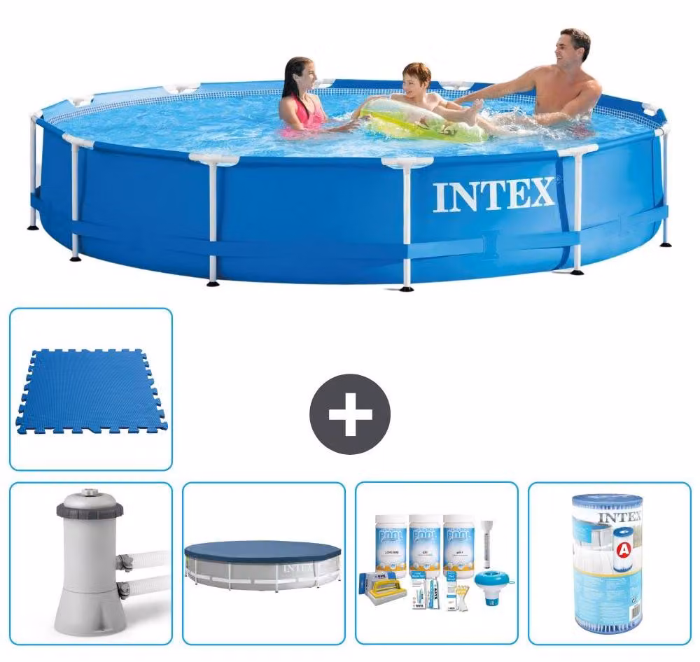 Piscina autoportante rettangolare - 366x76 cm - 6 pezzi - Modello S31714