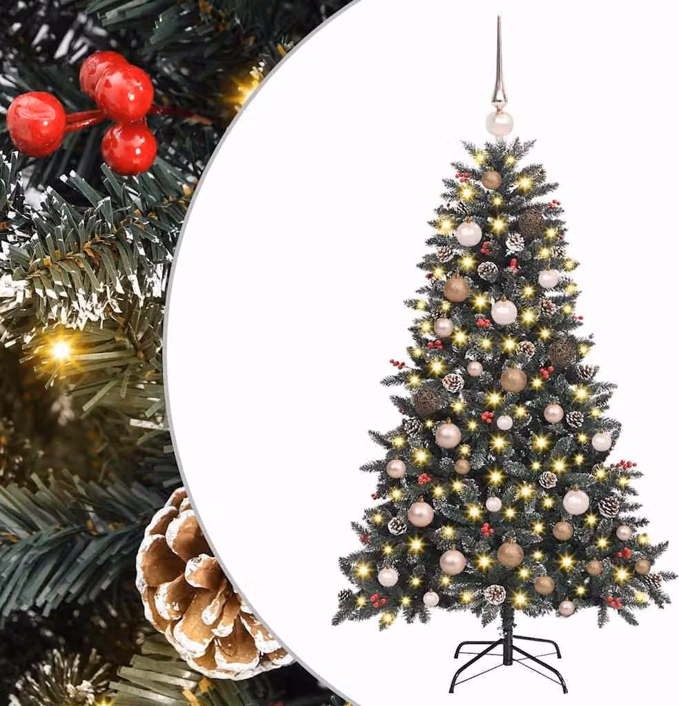 Albero di Natale artificiale con 150 LED Verde 150 cm