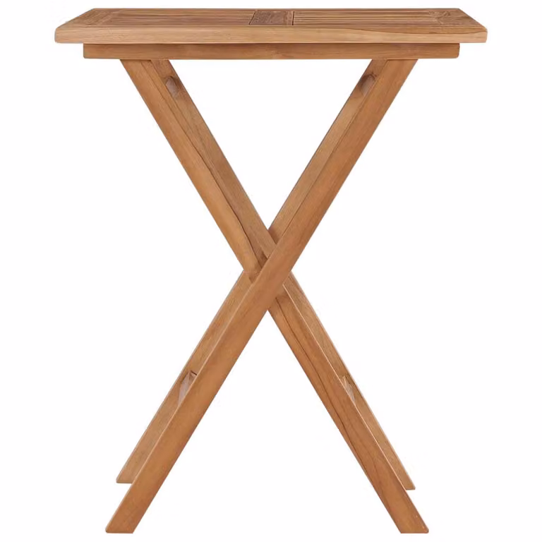 vidaXL Tavolo da giardino pieghevole 60×60×75 cm in legno massiccio di teak