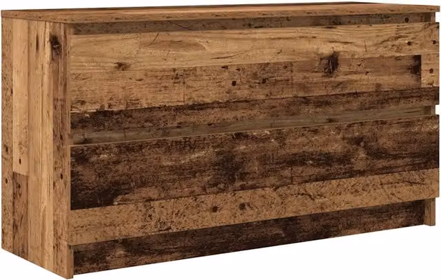 Mobile porta TV moderno HELLOSHOP26 in legno composito marrone con finitura effetto legno anticato opaco, L 100 x P 35 x H 54 cm