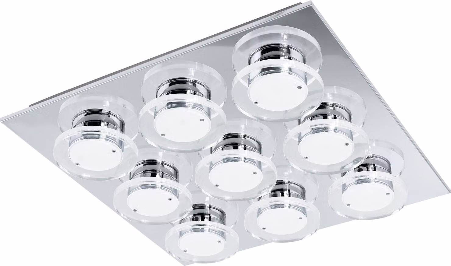 Cisterno LED parete e soffitto 9x 45W acciaio inox cromo chiaro satinato
