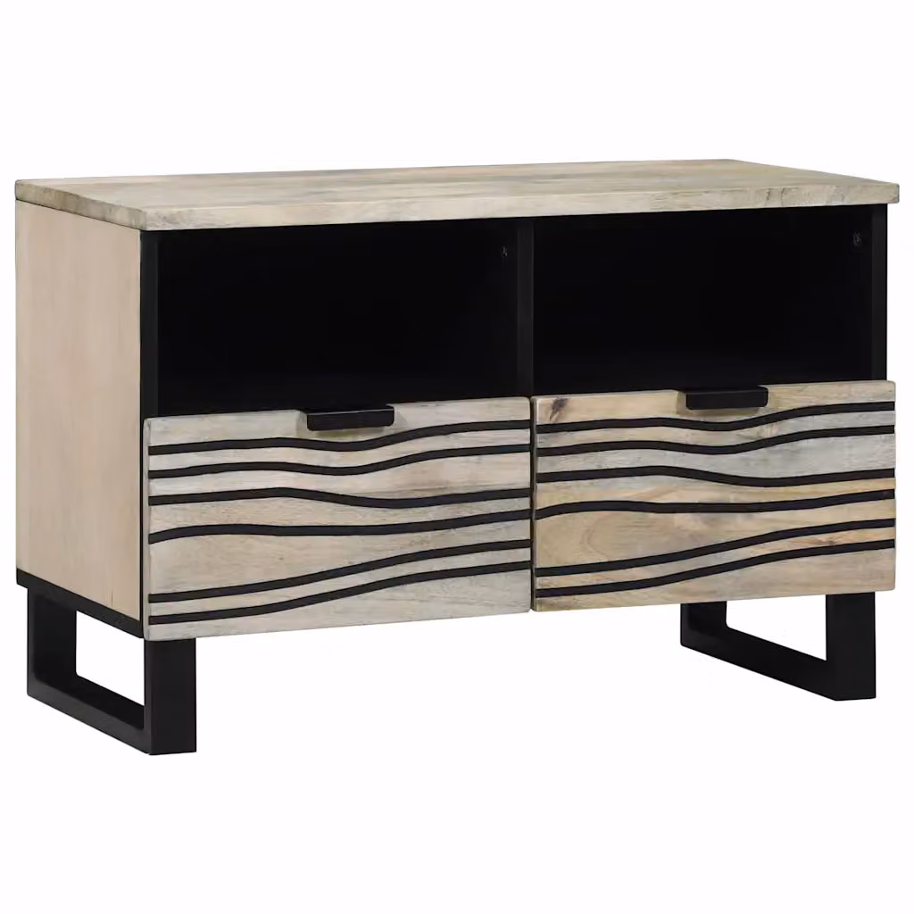 Unità TV moderna vidaXL in legno ingegnerizzato bianco, L 70 cm x P 33 cm x H 46 cm