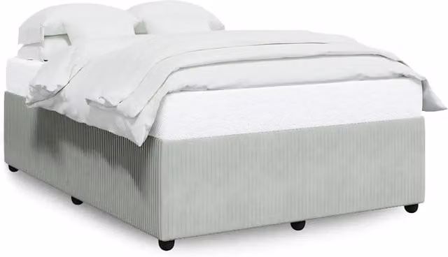 Letto matrimoniale | Letto per adulti | Giroletto senza Materasso Grigio Chiaro 160x200 cm Velluto