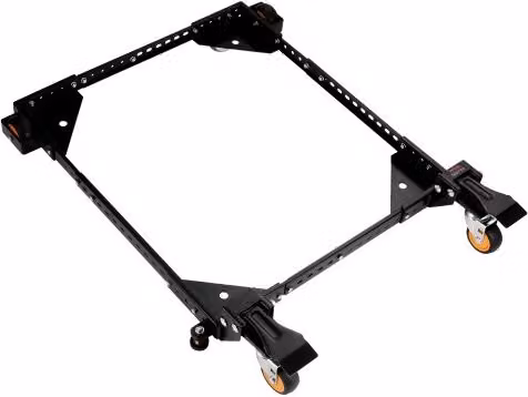 VEVOR Kit di Base Mobile per Carico Pesante in Acciaio Nero, Supporto Universale con Ruote Girevoli Regolabili, Capacità 295,5 kg, L/P: 30,4 x 30,4 cm fino a 91,4 x 91,4 cm