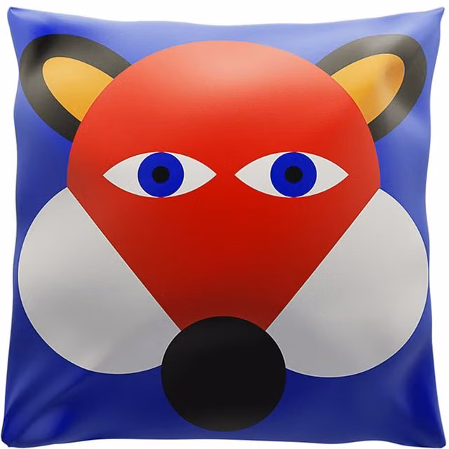 Cuscino Quadrato Qeeboo Foxy Lady Multicolore in Poliestere L: 45 cm x P: 45 cm x H: 45 cm