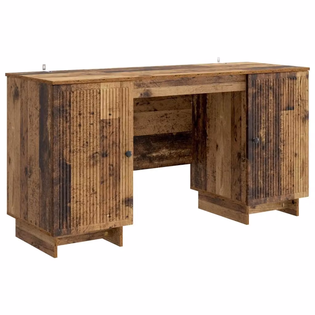 Scrivania moderna vidaXL in legno marrone L: 142,5 cm, P: 50 cm, H: 75 cm – 2