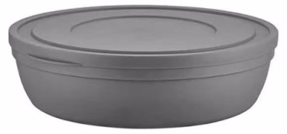 Contenitore piatto con coperchio da 0,5 L - poco ingombrante e versatile - Grigio