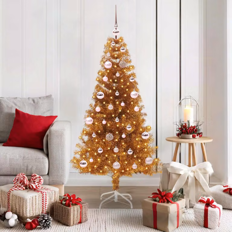 vidaXL Albero di Natale Oro 150 cm PET