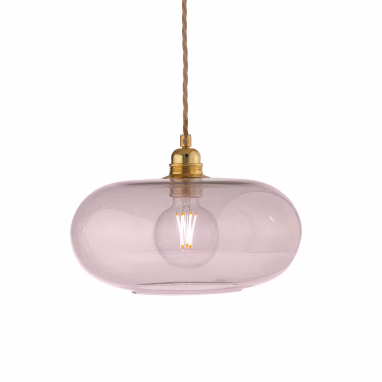 EBB & FLOW Lampada a sospensione in vetro Horizon, dimmerabile, Violetto / Fucsia / Rosa, Soggiorno / Sala da pranzo, Vetro, Scandinavo, Lampada a sospensione