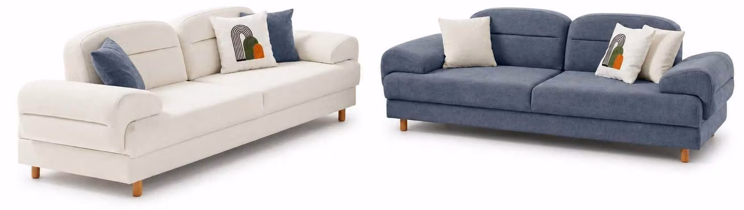 Divano componibile 3 posti + 3 posti, elegante, ideale per il soggiorno, mobili  set di imbottiti composto da 2 elementi