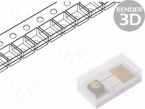 5 LED SMD verdi, dimensioni 0,65x0,35x0,2 mm, tensione 2÷2,4V, angolo di emissione 135°, intensità luminosa 6÷15 mcd, corrente 10 mA, modello KPG-0603CGC-TT