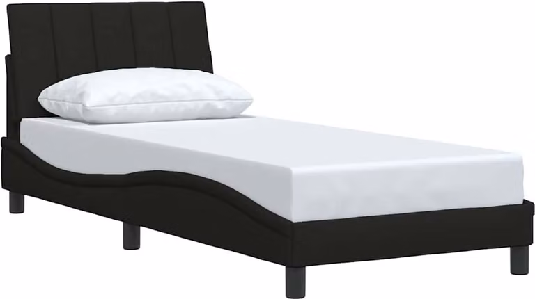 Giroletto senza Materasso Hanko Nero 90x200 cm in Tessuto