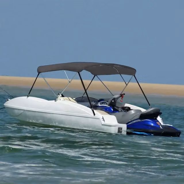 Bimini di Prua con Tendalino a 3 Archi vidaXL, Colore Antracite, L/P/H: 183 x 160 x 137 cm
