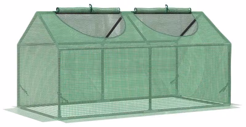 Mini serra per piante - Serra da coltivazione | Colore: Verde | Dimensioni: 60x120x60 cm