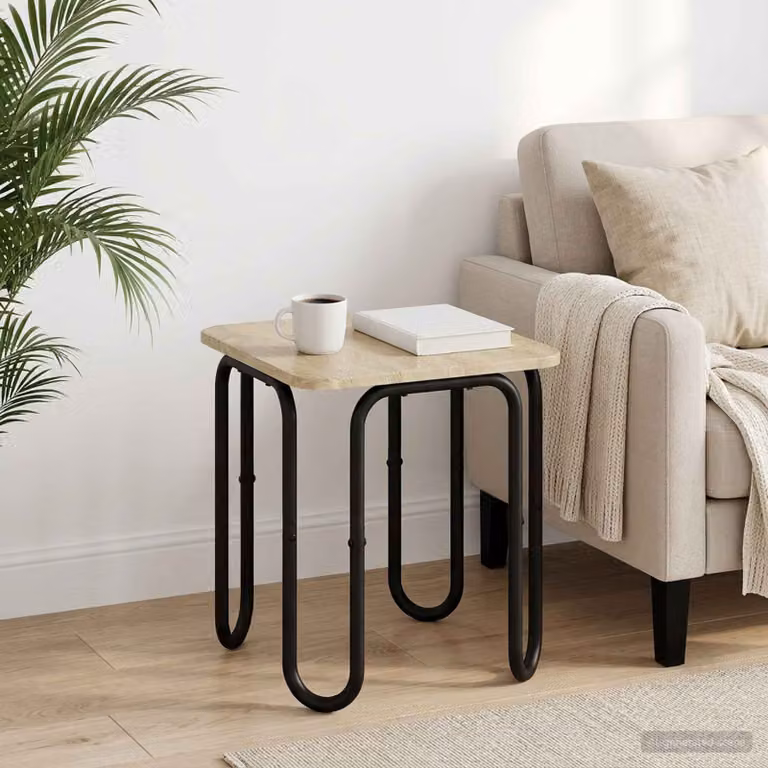 vidaXL Tavolino da salotto moderno in rovere, L/P/H: 40 x 40 x 45 cm
