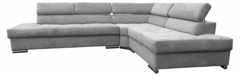 Ecksofa Grau Big Textil Stoff Sofas Kreative Möbel Modern Design Couchen