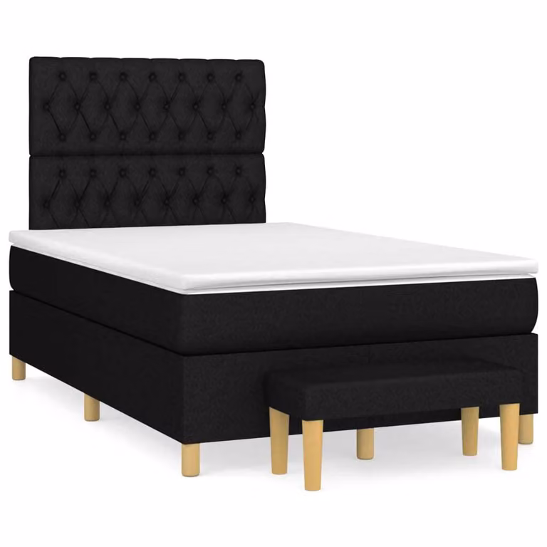 Maison Exclusive - Letto boxspring con materasso nero 120x190 cm Tessuto