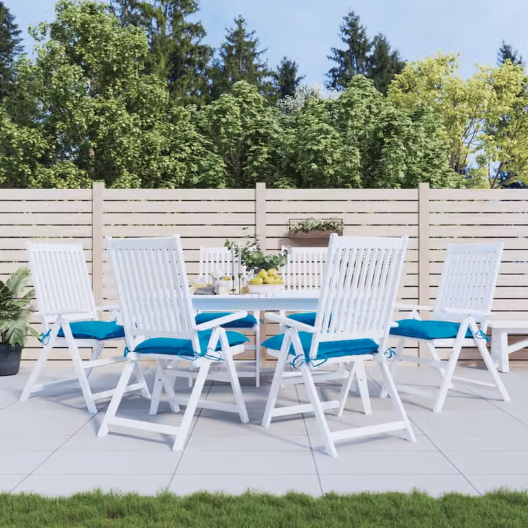 Set di 6 cuscini per pallet vidaXL azzurri in tessuto Oxford, L/P/H: 50 x 50 x 7 cm