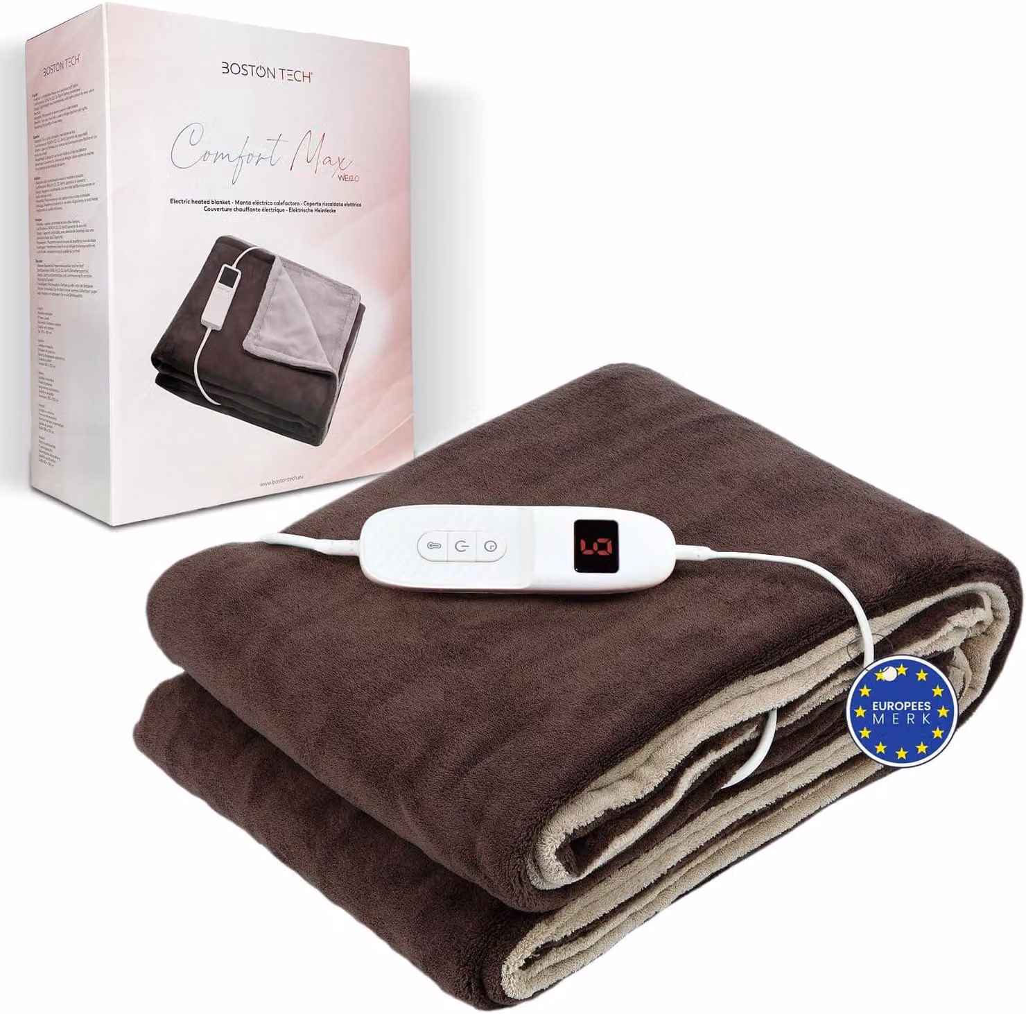 Coperta elettrica Comfortmax WE120, extra grande, 180 x 130 cm, 9 livelli di riscaldamento, coperta termica, controllo digitale, riscaldamento rapido e removibile