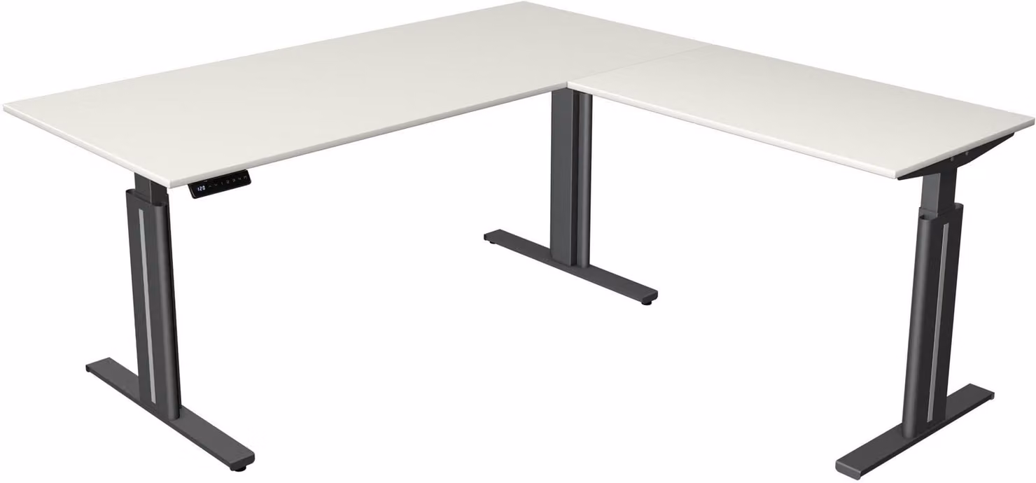 Kerkmann 3245 Kerkmann Move 3 elegant höhenverstellbarer Schreibtisch weiß rechteckig