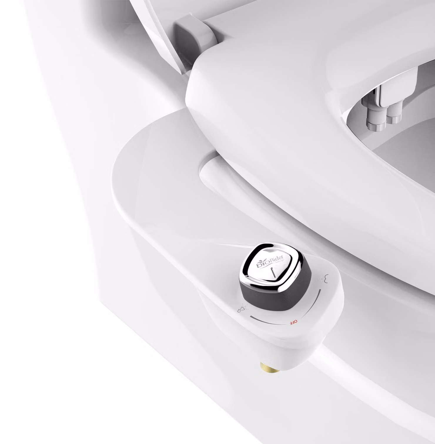 Bidet, bordo sottile, design universale, funzionamento manuale, dispositivo da applicare al WC per trasformarlo in bidet