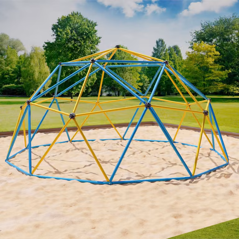 Struttura per arrampicata 305x305x155 cm DomeClimber Cupola per arrampicata per bambini Geodome 10FT - blu/giallo