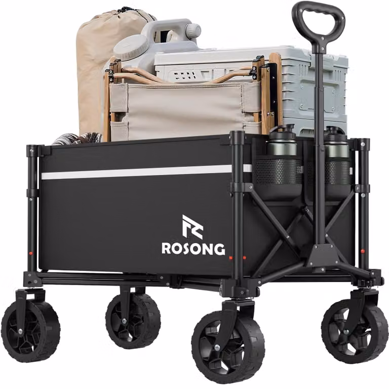 Carrello pieghevole con ruote, salvaspazio e multifunzionale