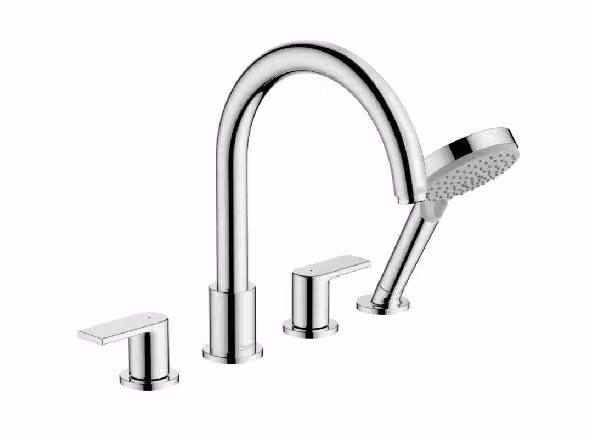 Hansgrohe Vernis Shape - Miscelatore per bordo vasca, installazione a 4 fori, cromo 71459000