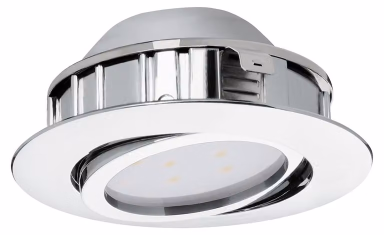 Faretto Ad Incasso Contemporaneo Pineda Policarbonato Cromo Led Integrato 5,5W