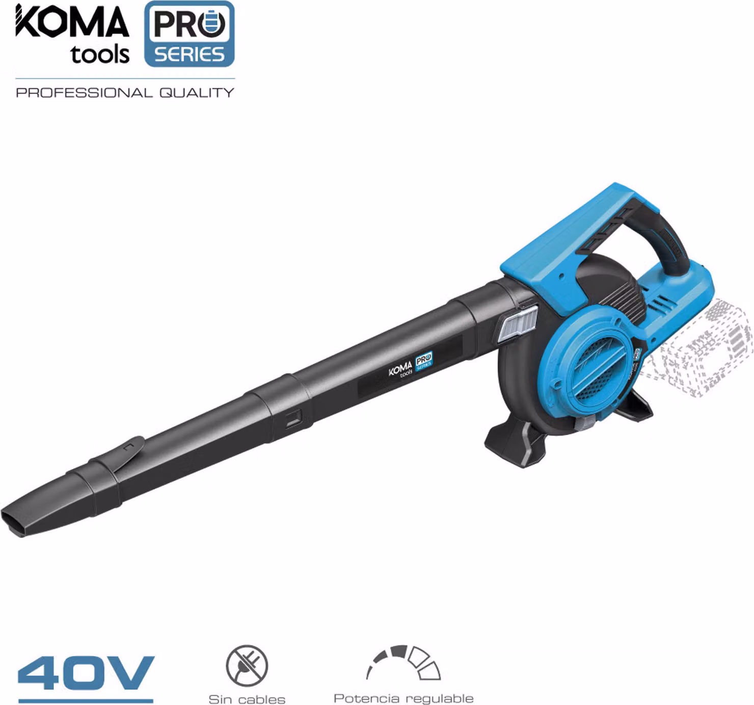 Soffiatore - Aspiratore - Trituratore 20v (senza batteria e caricabatterie) koma tools edm