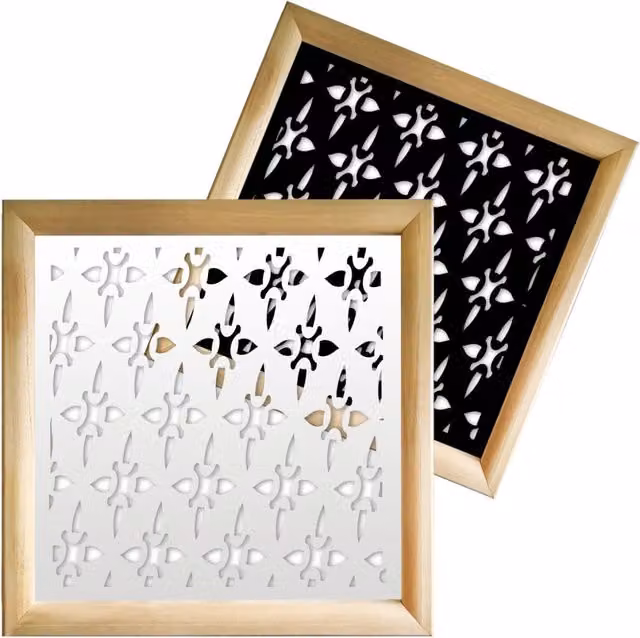 ZED Moduli Decorativi in Legno e PVC, Colore: Bianco, L/P/H: 98 x 98 x 6,4 cm