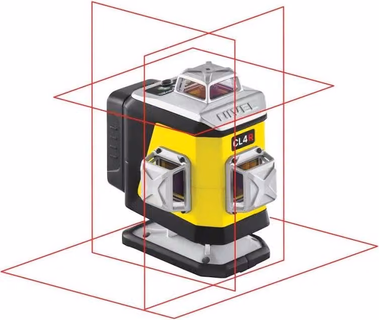 Sistema laser di livellamento krzyzowy cl4r 4x360 wiązka czerwona